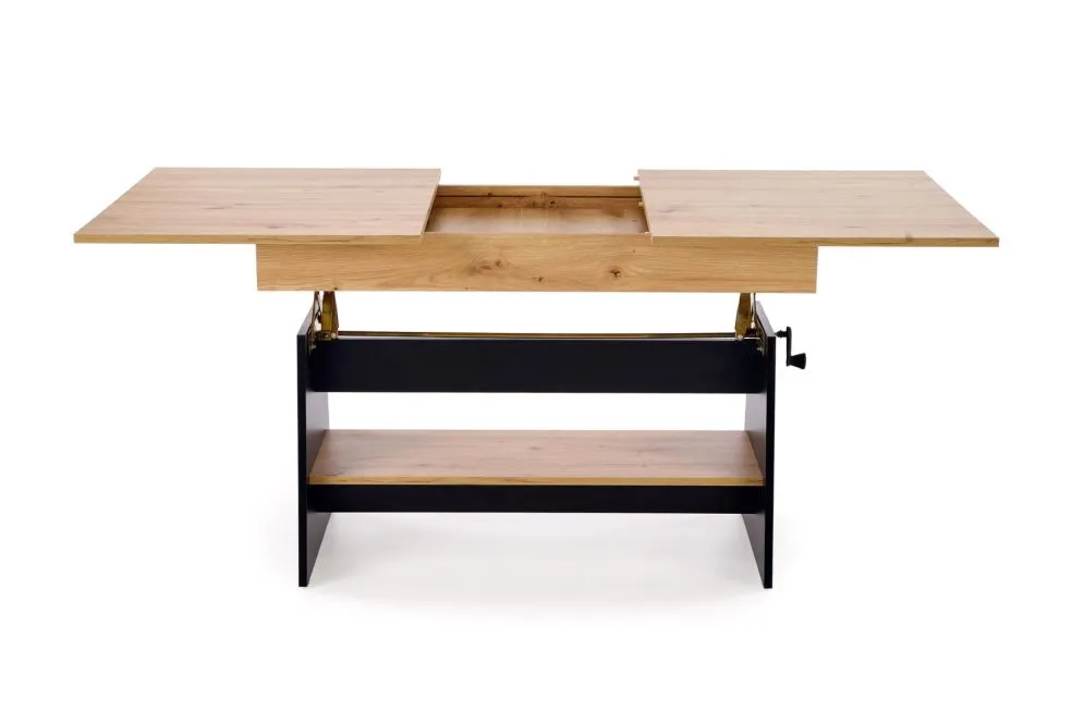 Ława rozkładana podnoszona ERIKA dąb artisan/czarny loftowa I sklep meblowy MIRAT.