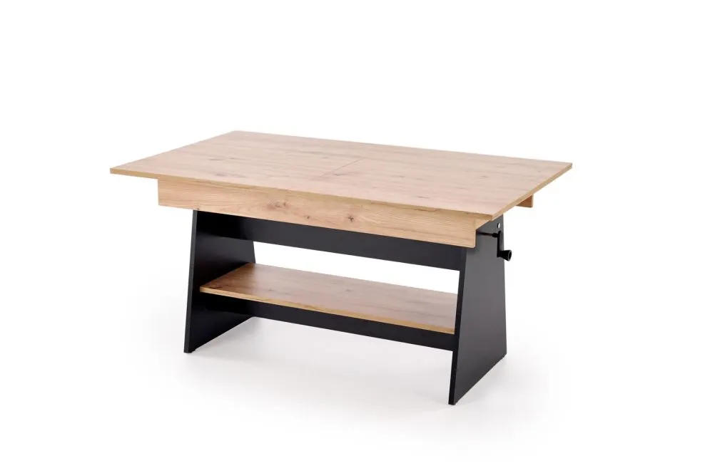 Ława rozkładana podnoszona ERIKA dąb artisan/czarny loftowa I sklep meblowy MIRAT.