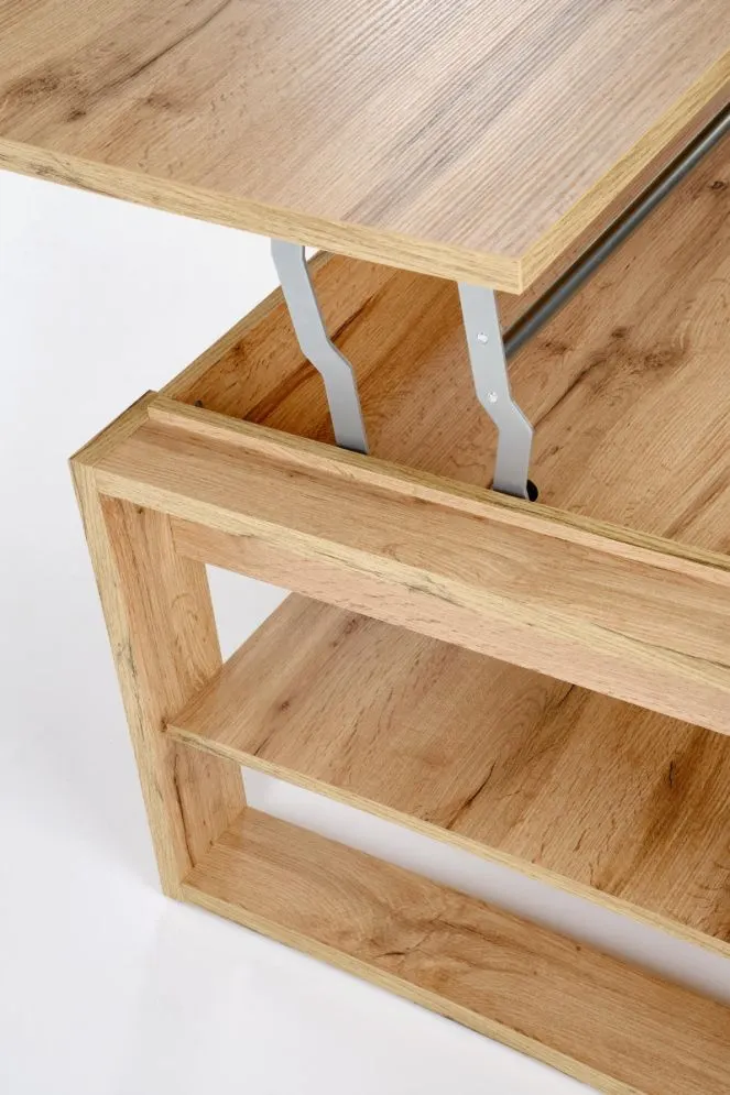 Ława podnoszona BETTY 114x65(92)cm dąb artisan z półką I sklep meblowy MIRAT. styl SKANDYNAWSKI