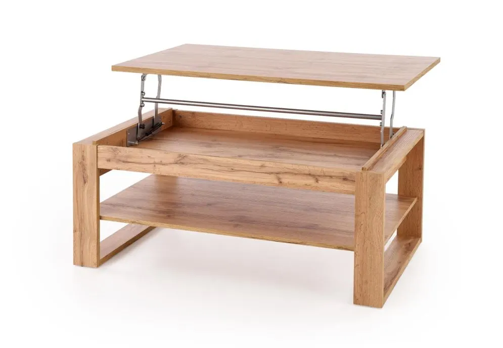 Ława podnoszona BETTY 114x65(92)cm dąb artisan z półką I sklep meblowy MIRAT. styl SKANDYNAWSKI