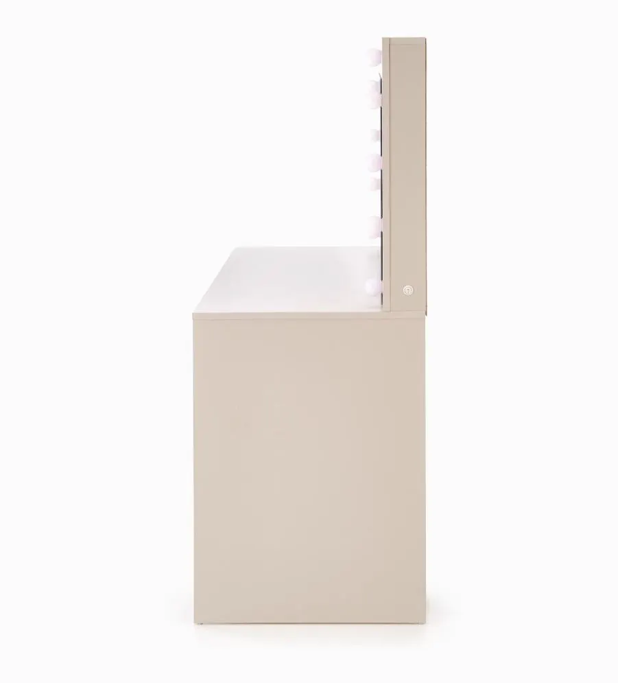 Toaletka HOLLYWOOD 2 XL kaszmirowa z oświetleniem LED I sklep meblowy MIRAT. styl GLAMOUR