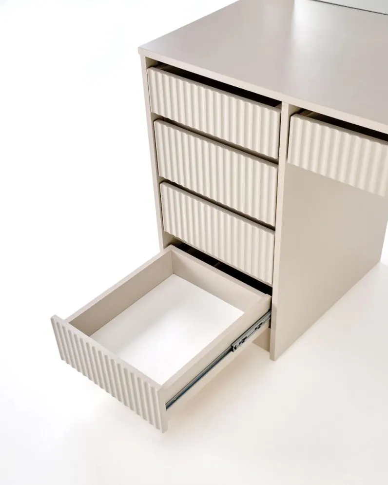 Toaletka HOLLYWOOD 2 XL kaszmirowa z oświetleniem LED I sklep meblowy MIRAT. styl GLAMOUR