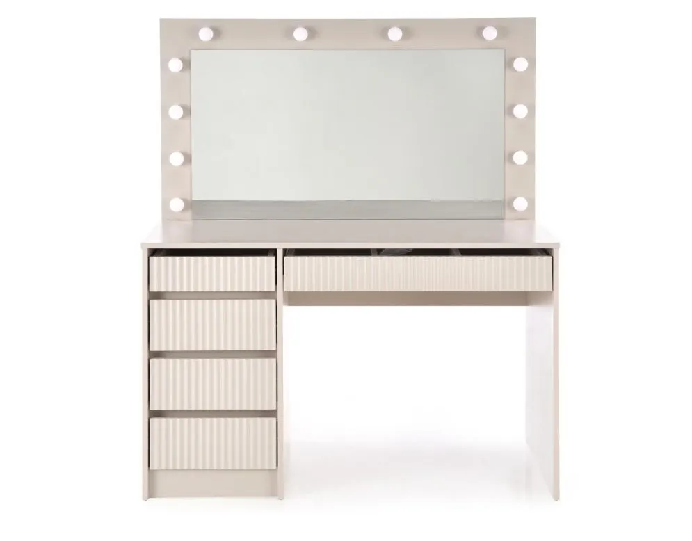 Toaletka HOLLYWOOD 2 XL kaszmirowa z oświetleniem LED I sklep meblowy MIRAT. styl GLAMOUR