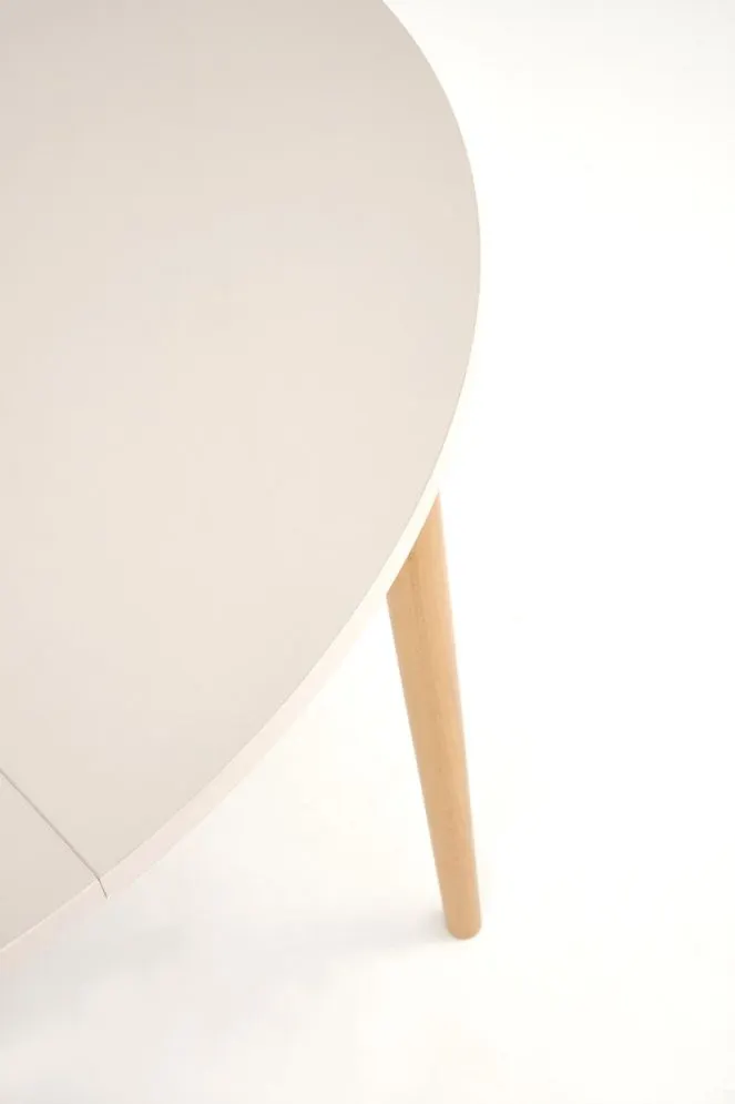 Kuchenny stół rozkładany PIVOT 102(142)x102 kaszmirowy/dąb naturalny I sklep meblowy MIRAT. styl SKANDYNAWSKI