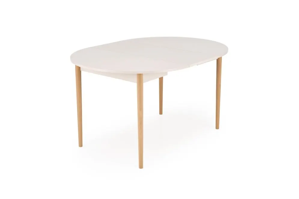 Kuchenny stół rozkładany PIVOT 102(142)x102 kaszmirowy/dąb naturalny I sklep meblowy MIRAT. styl SKANDYNAWSKI