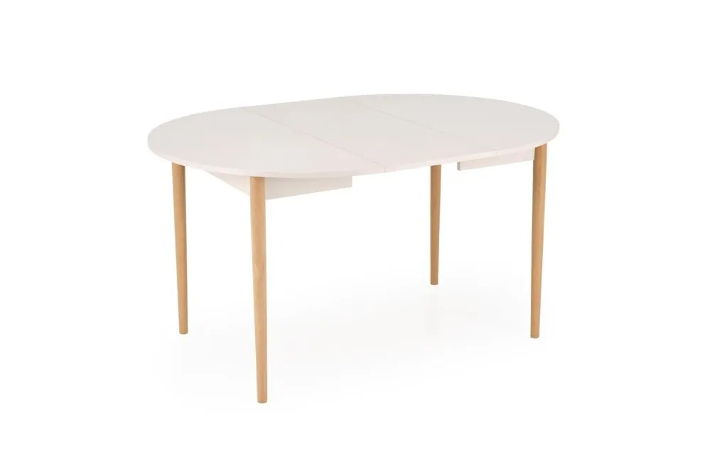 Kuchenny stół rozkładany PIVOT 102(142)x102 kaszmirowy/dąb naturalny I sklep meblowy MIRAT. styl SKANDYNAWSKI