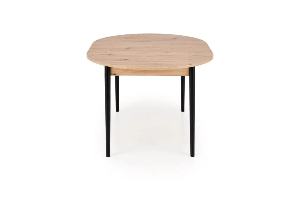 Stół rozkładany PIVOT 102(142)x102 dąb artisan/czarny okrągły I sklep meblowy MIRAT. styl SKANDYNAWSKI