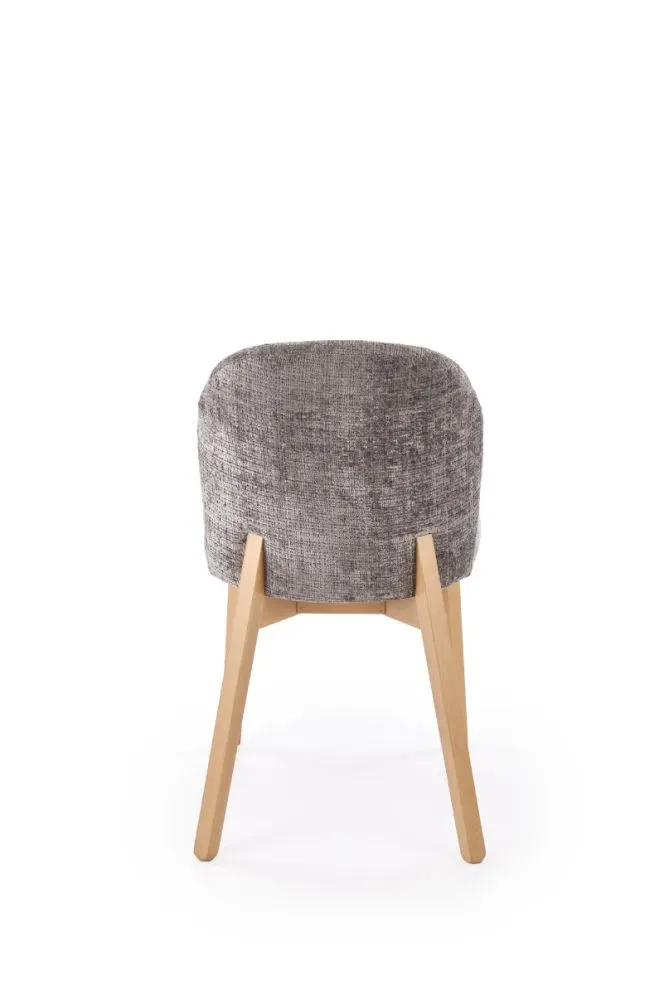 Krzesło tapicerowane BASSO szare/dąb naturalny do jadalni I sklep meblowy MIRAT. styl SKANDYNAWSKI