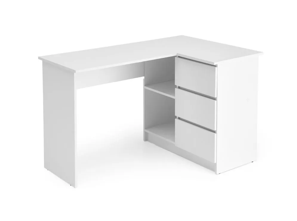 Biurko narożne BEGA białe komputerowe I sklep meblowy MIRAT. styl SKANDYNAWSKI