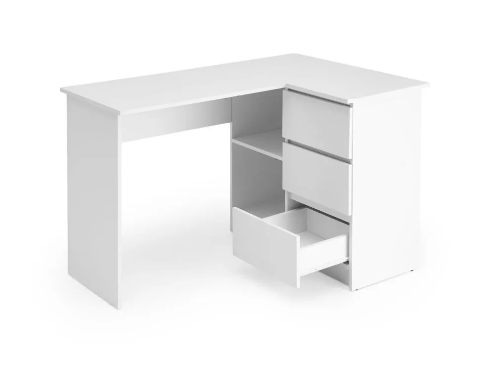 Biurko narożne BEGA białe komputerowe I sklep meblowy MIRAT. styl SKANDYNAWSKI