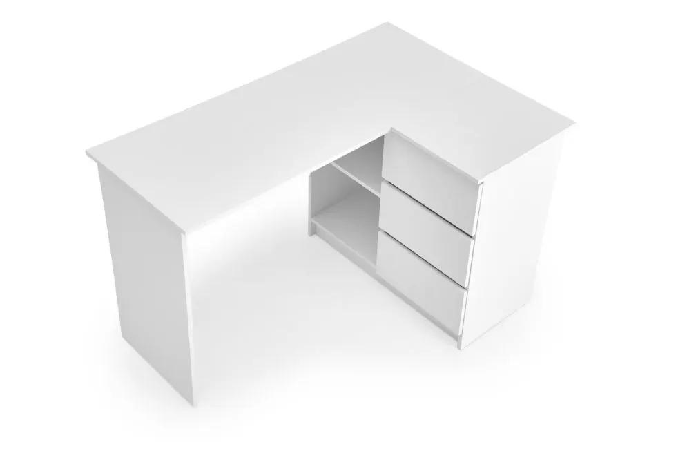 Biurko narożne BEGA białe komputerowe I sklep meblowy MIRAT. styl SKANDYNAWSKI