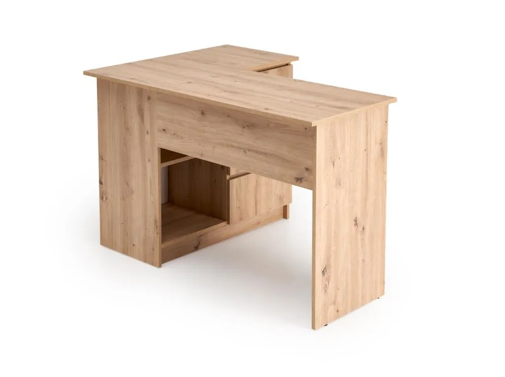 Biurko narożne BEGA dąb artisan młodzieżowe I sklep meblowy MIRAT.