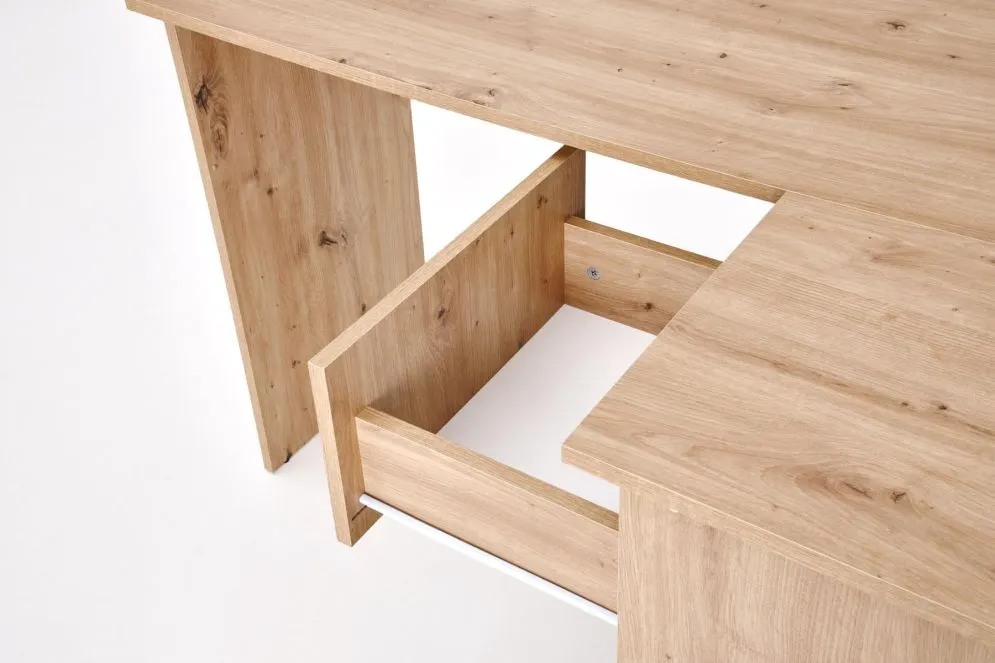 Biurko narożne BEGA dąb artisan młodzieżowe I sklep meblowy MIRAT.