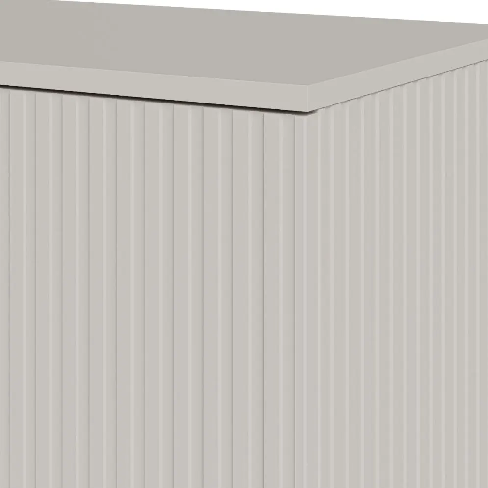 Komoda RANDOM 2 KM-1 160cm orzech/kaszmirowa ryflowana I sklep meblowy MIRAT. styl RYFLOWANY kolekcja RANDOM