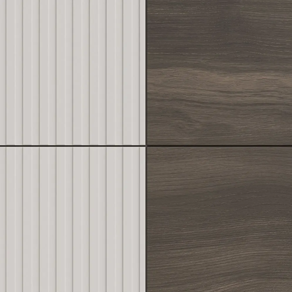 Komoda RANDOM 2 KM-2 100cm orzech/kaszmirowa do sypialni I sklep meblowy MIRAT. styl RYFLOWANY kolekcja RANDOM