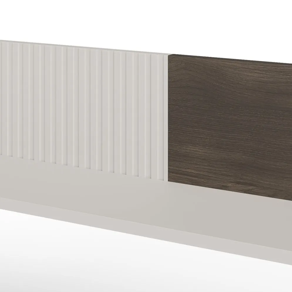 Półka wisząca RANDOM 2 P-2 180cm orzech/kaszmirowa do salonu I sklep meblowy MIRAT. styl RYFLOWANY kolekcja RANDOM