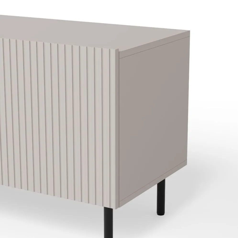 Szafka RTV PAXOS 2 200cm kaszmirowa szeroka I sklep meblowy MIRAT. styl RYFLOWANY