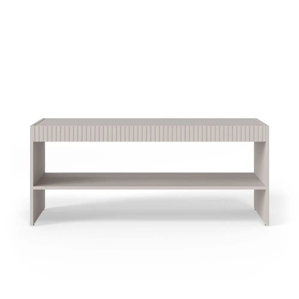 Stolik kawowy PAXOS kaszmirowy prostokątny I sklep meblowy MIRAT. styl RYFLOWANY