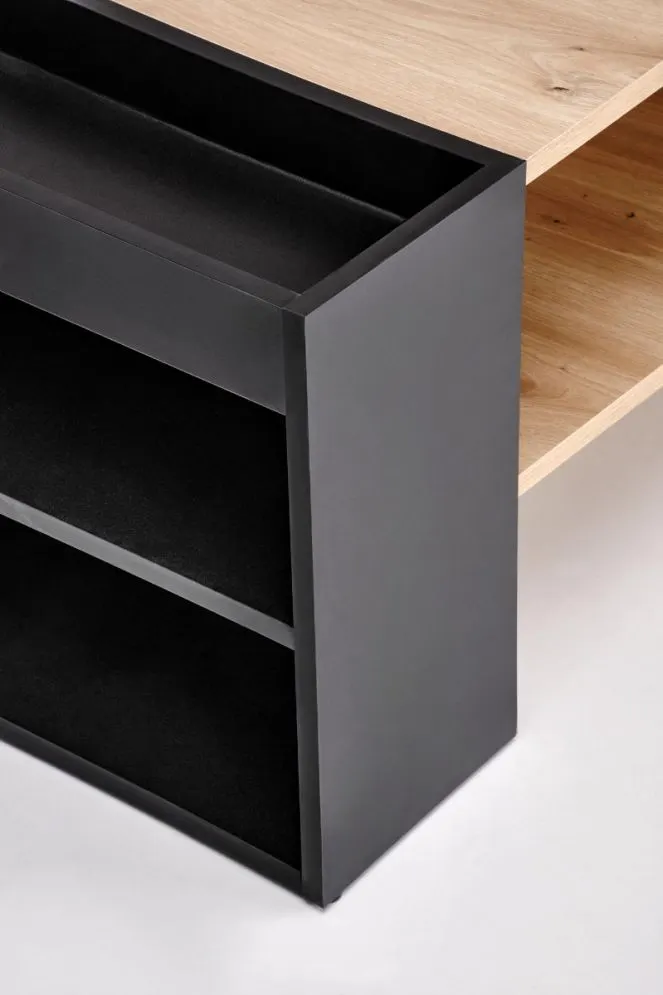 Ława MURCIA 100x55cm dąb artisan/czarna loftowa I sklep meblowy MIRAT.