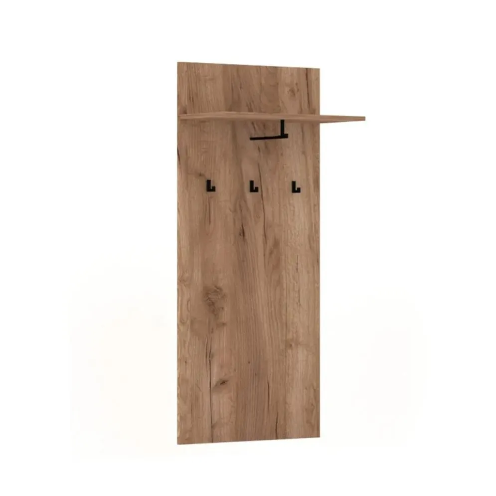Wieszak do przedpokoju BILBAO 63cm dąb craft tobacco z półką | sklep MIRAT styl LOFT