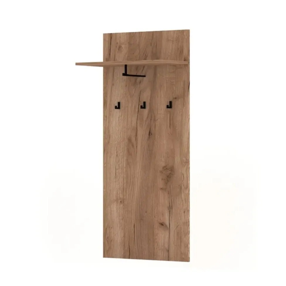Wieszak do przedpokoju BILBAO 63cm dąb craft tobacco z półką | sklep MIRAT styl LOFT