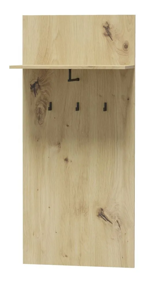 Wieszak do przedpokoju BILBAO 63cm dąb artisan z haczykami | sklep MIRAT styl SKANDYNAWSKI