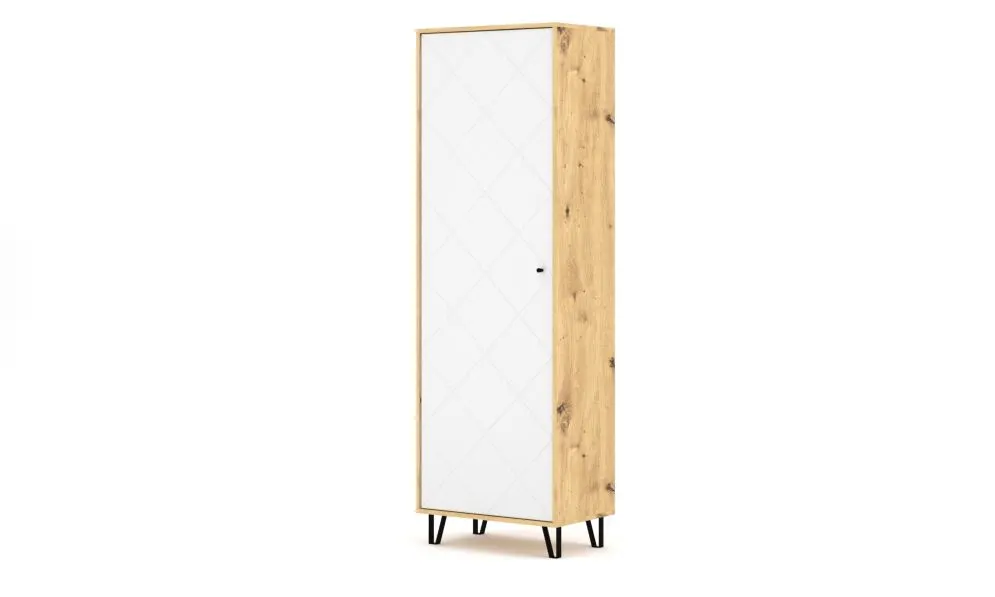 Szafa BILBAO 1D dąb artisan/biały mat do przedpokoju | sklep MIRAT styl RYFLOWANY, SKANDYNAWSKI kolekcja BILBAO