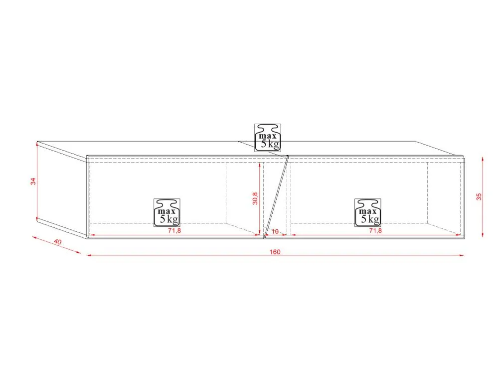 RTV SLANT 160 LE DĄB WOTAN 2K RGB UK | sklep MIRAT