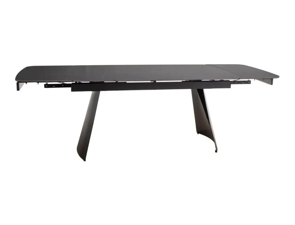 Stół ceramiczny Bacardi 160-240 cm czarny mat do salonu | MIRAT styl LOFT