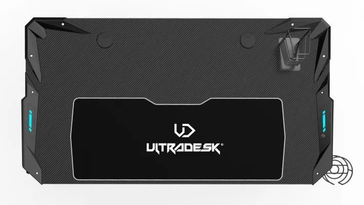 Biurko STAR czarne gamingowe z oświetleniem LED RGB | MIRAT.