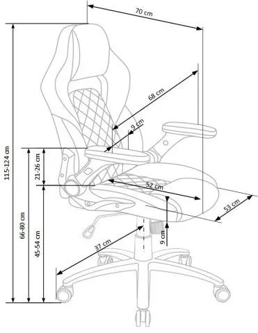 Fotel biurowy SONIC czarny/jasny popielaty gamingowy do biurka | MIRAT. w stylu kolekcja