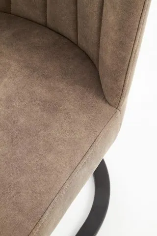 Krzesło K338 brązowe z przeszyciami na jednej nodze | MIRAT. w stylu LOFT kolekcja