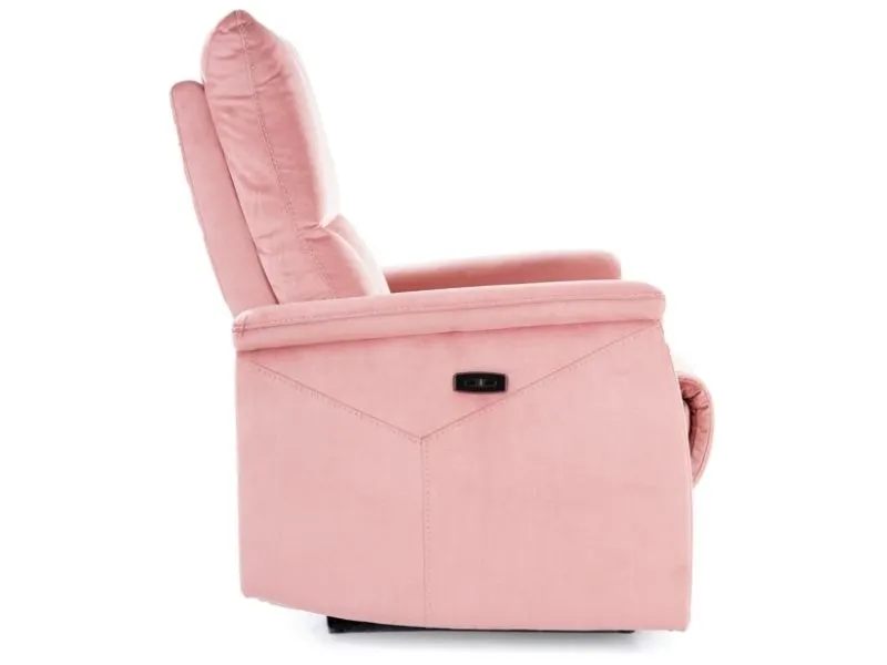 Fotel rozkładany NEPTUN VELVET antyczny róż elektryczny | MIRAT.