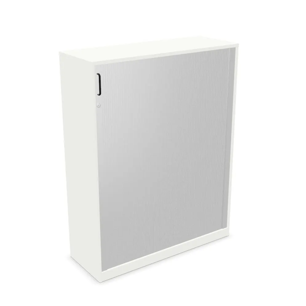 Szafka biurowa żaluzjowa EASY SPACE CABINET HRT 4-OH 120cm biała zamykana I sklep meblowy MIRAT.