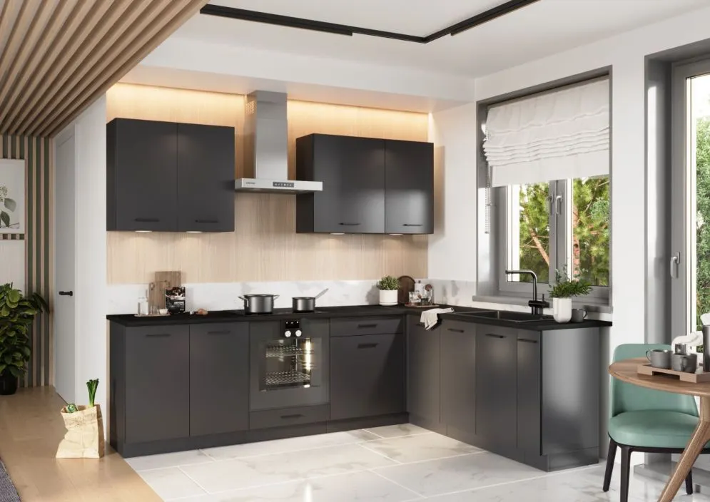 Szafka kuchenna wisząca ANIKA W45 P/L grafitowa wąska I sklep meblowy MIRAT.