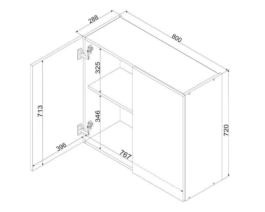 Szafka kuchenna wisząca GIANNA W80 biała alaska/dąb artisan I sklep meblowy MIRAT. styl SKANDYNAWSKI