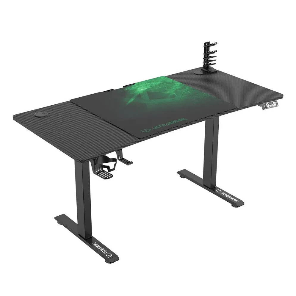 Biurko gamingowe LEVEL V2 zielone dla graczy | MIRAT.