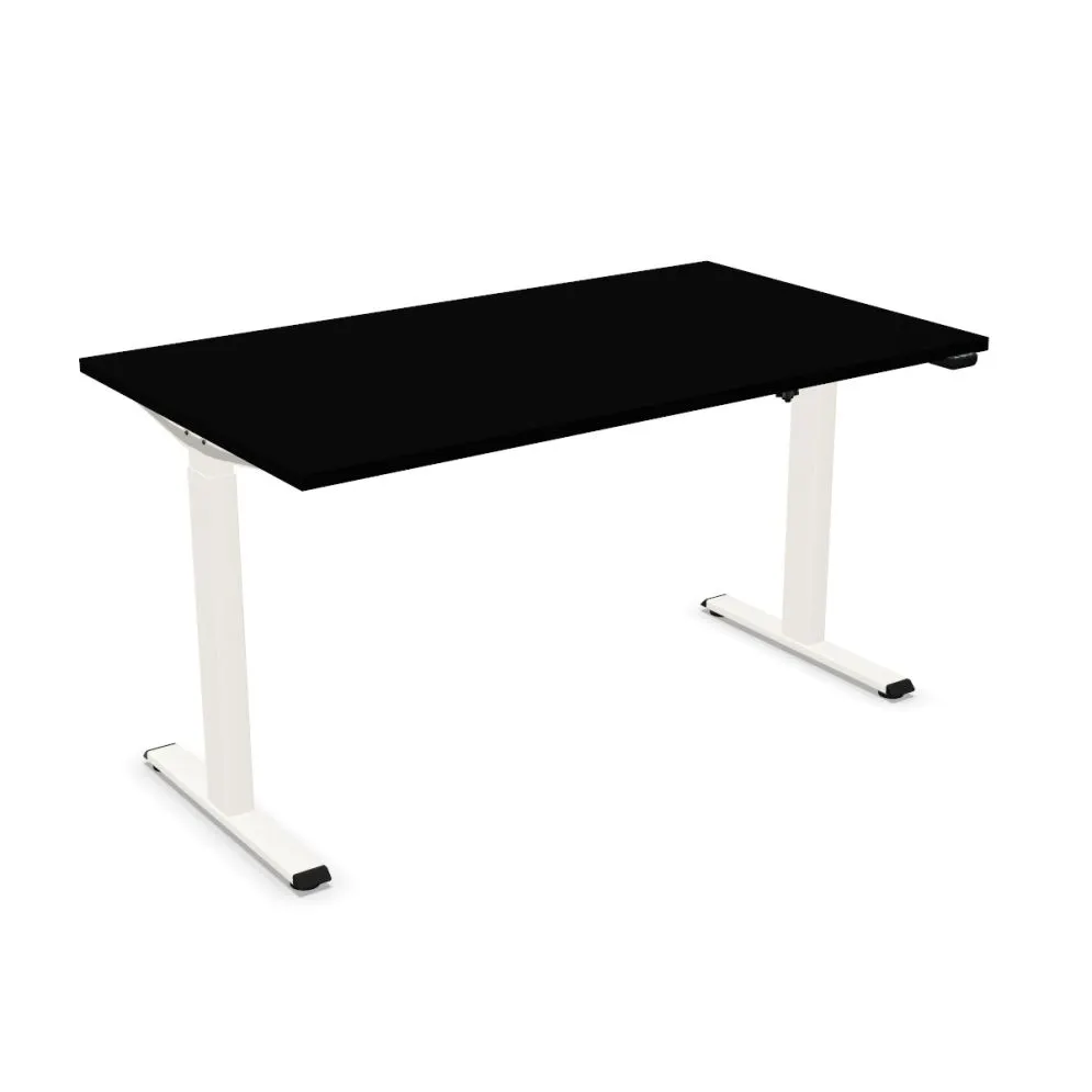 Biurko eCOMO 140x70cm czarne z regulacją biurowe I sklep meblowy MIRAT.