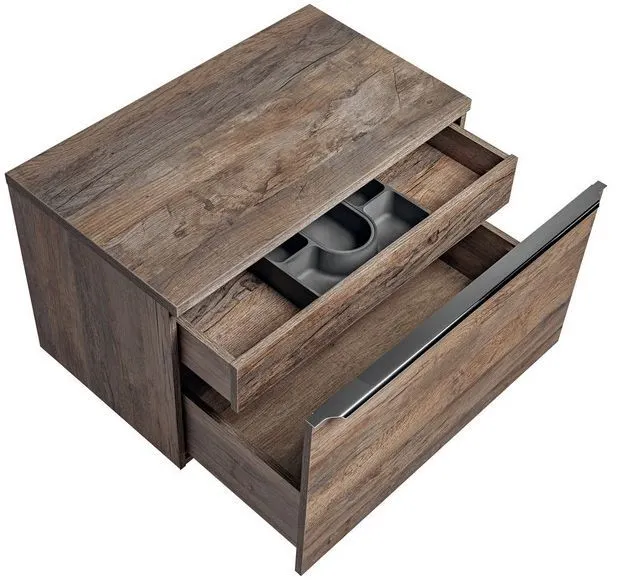 Szafka pod umywalkę nablatową SANTA FE OAK 60 + SANTA FE OAK 60 + regał dolny 20 dąb COMAD | MIRAT. styl LOFT kolekcja SANTA FE OAK