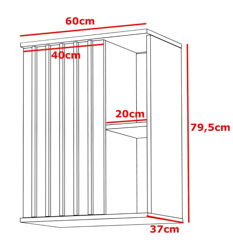 Meblościanka KALI 03 czarna/dąb craft z lamelami I sklep meblowy MIRAT. styl LOFT, RYFLOWANY