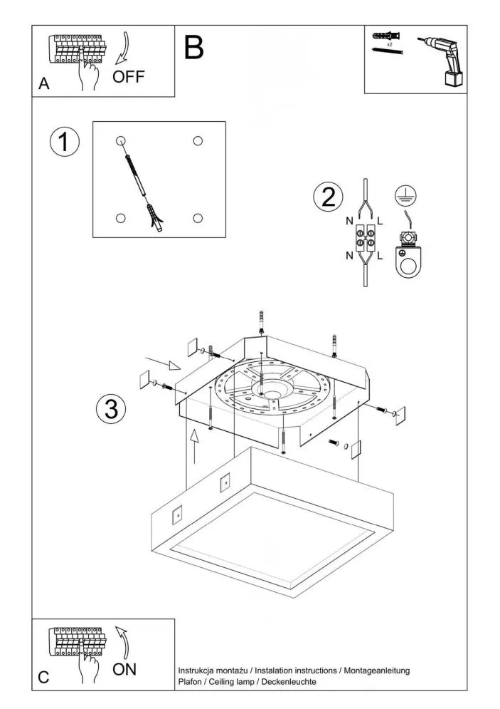 Plafon RIZA beton | sklep MIRAT  kolekcja riza