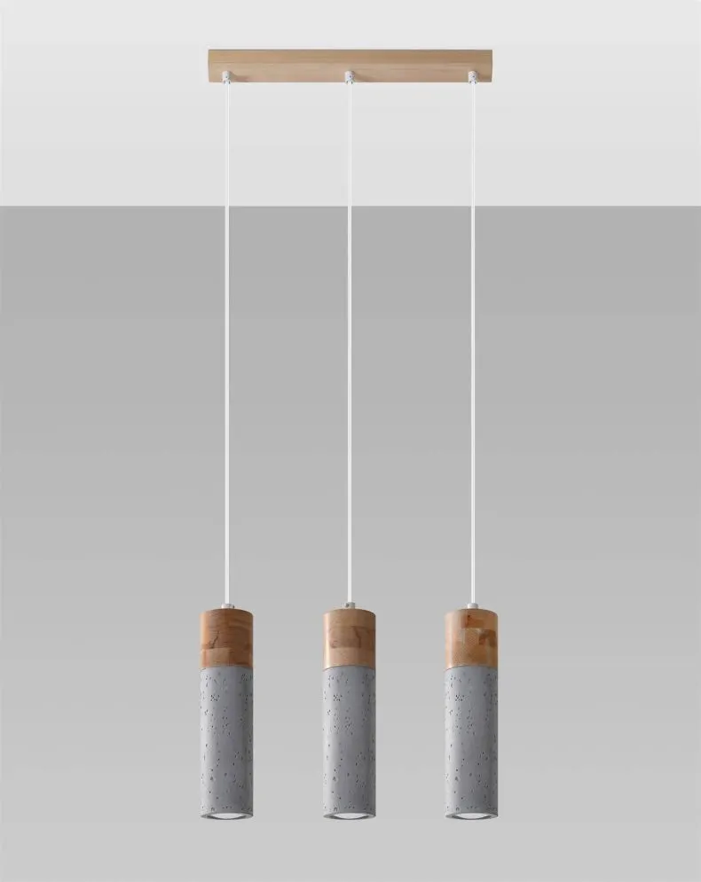 Lampa wisząca ZANE 3 szara | sklep MIRAT  kolekcja zane