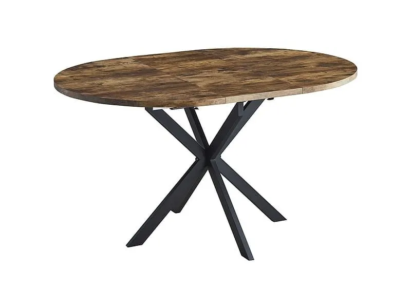 Okrągły stół rozkładany Gaston 100-135 cm orzech vintage | MIRAT styl LOFT