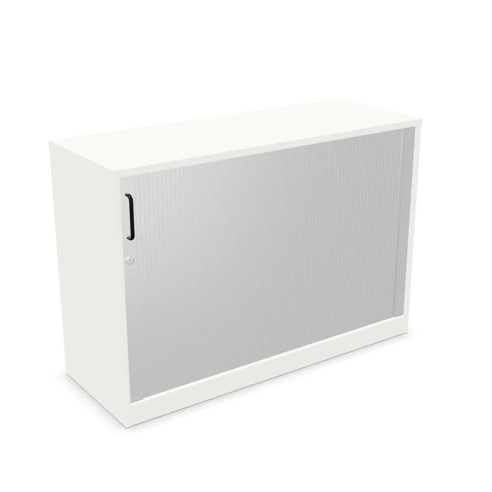 Szafka biurowa żaluzjowa EASY SPACE CABINET HRT 2-OH 120cm biała zamykana I sklep meblowy MIRAT.