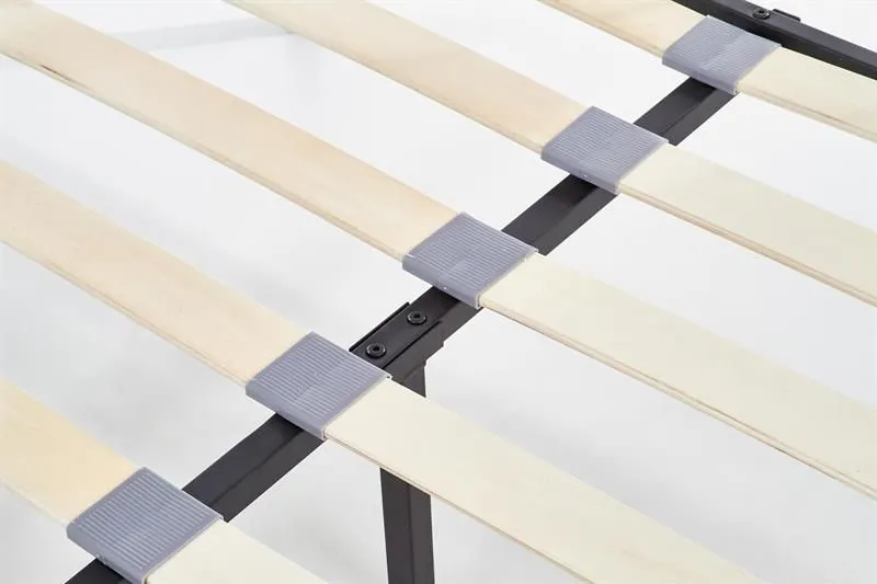 Łóżko LINDA 120x200 czarne metalowe dwuosobowe | MIRAT. styl LOFT