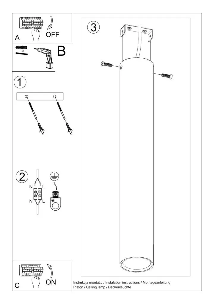 Plafon LAGOS 40 biały | sklep MIRAT  kolekcja lagos