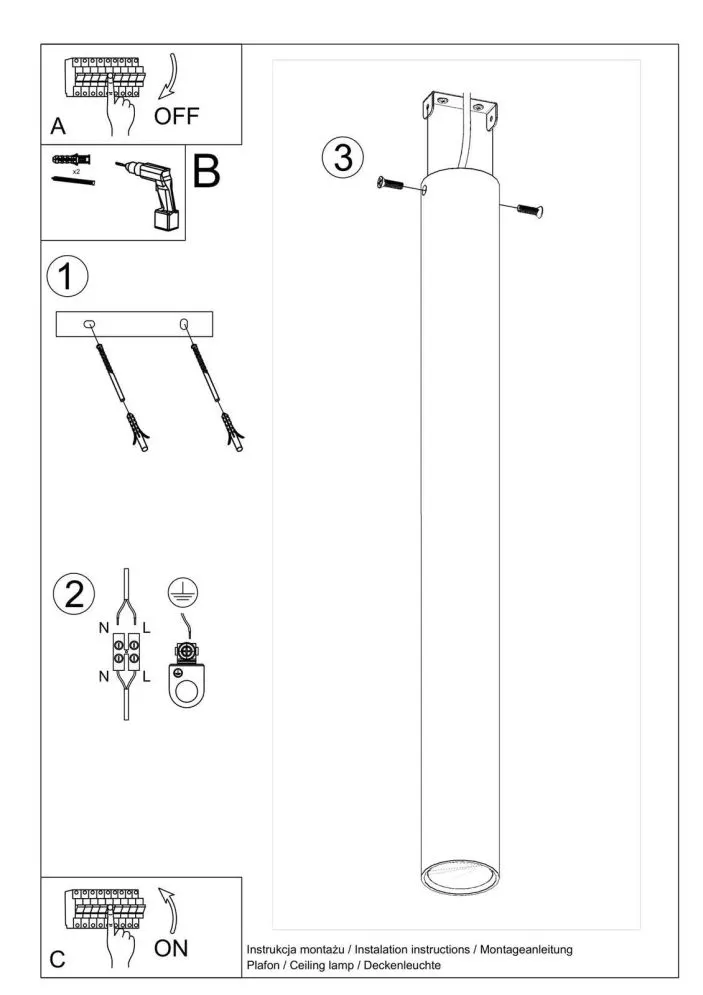 Plafon LAGOS 60 biały | sklep MIRAT  kolekcja lagos