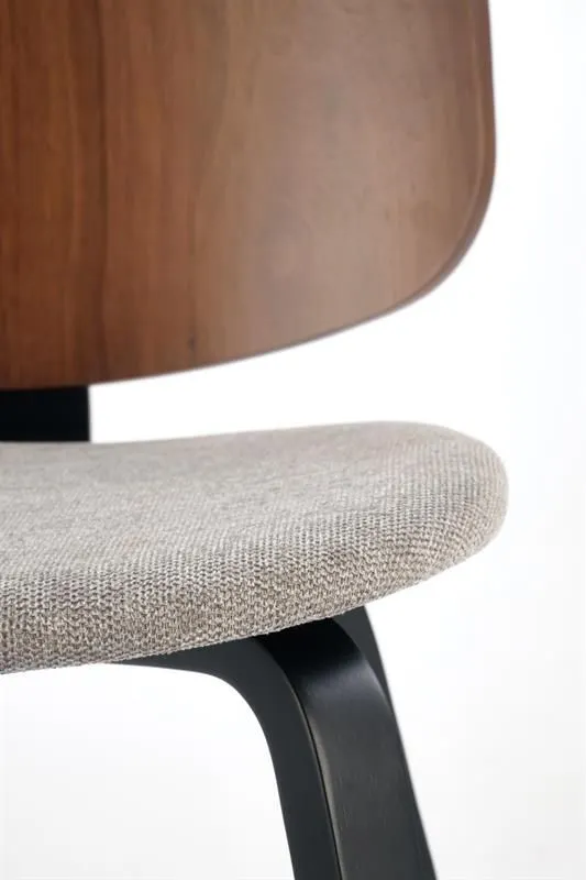 Krzesło K563 czarne/orzech na drewnianych nogach I sklep meblowy MIRAT.