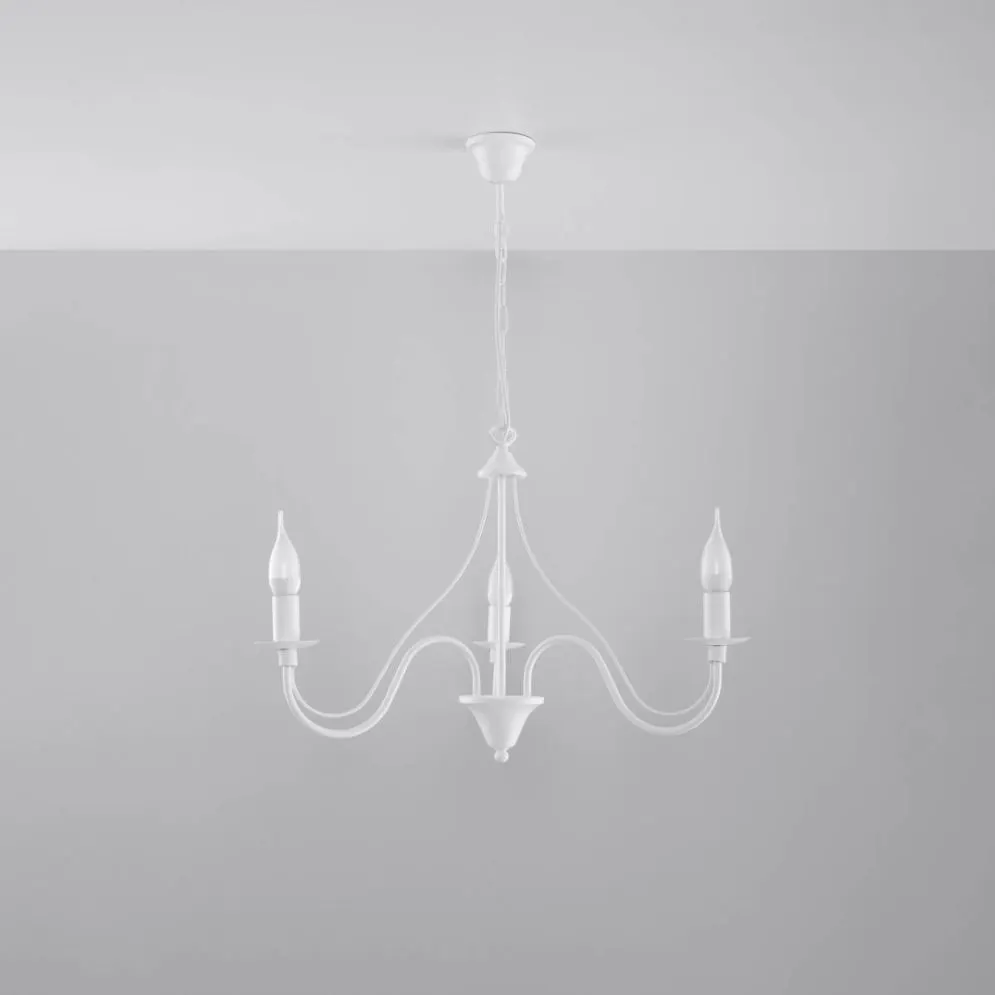 Żyrandol MINERWA 3 biały | sklep MIRAT  kolekcja minerwa