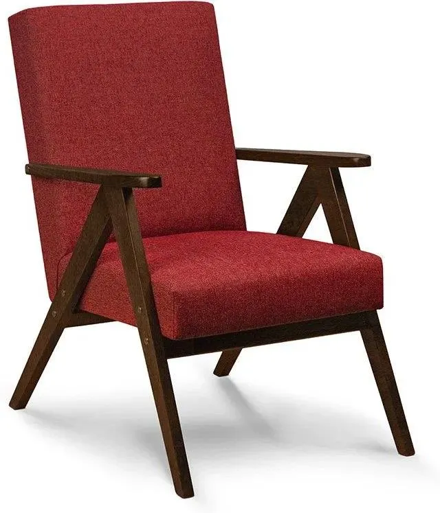Fotel NASET bordowy/orzech I sklep meblowy MIRAT. styl VINTAGE